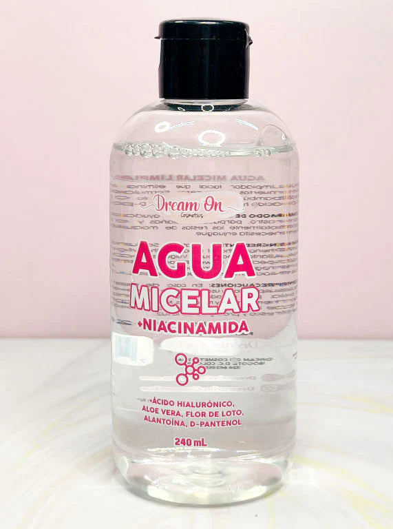 AGUA MICELAR CON ÁCIDO HIALURÓNICO 240 ML DREAM ON COSMETICS