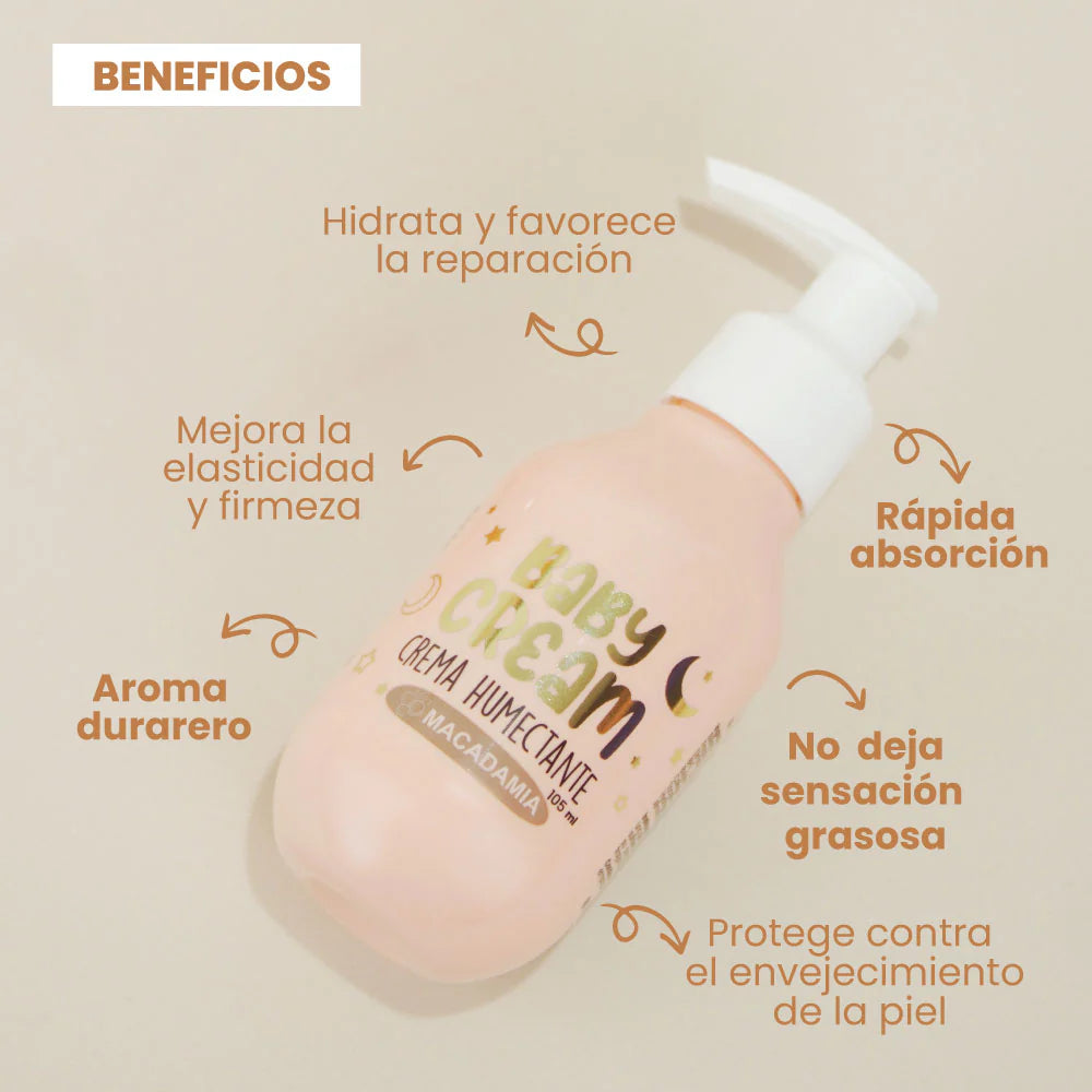 CREMA HUMECTANTE BABY CREAM MACADAMIA  LLUVIA DE ESTRELLAS