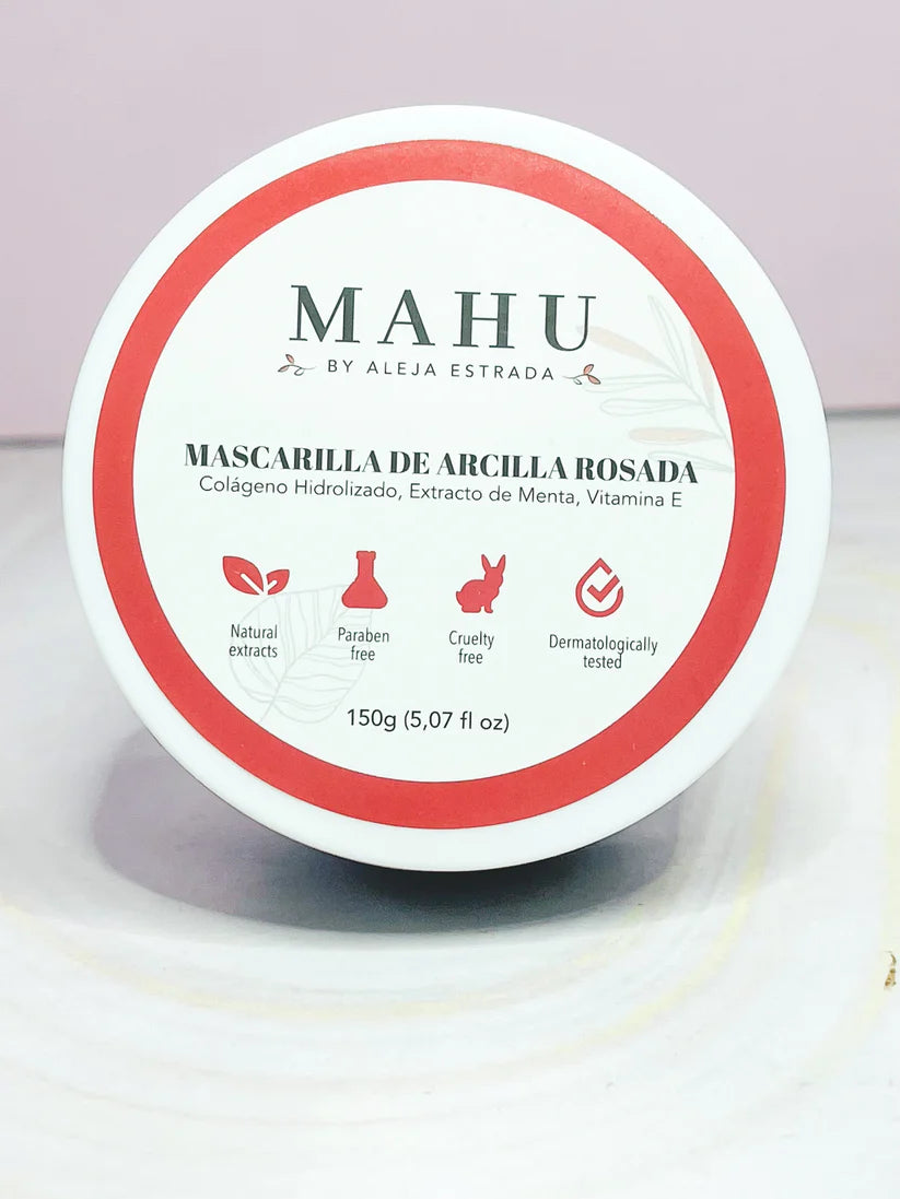 MASCARILLA DE ARCILLA ROSADA MAHU