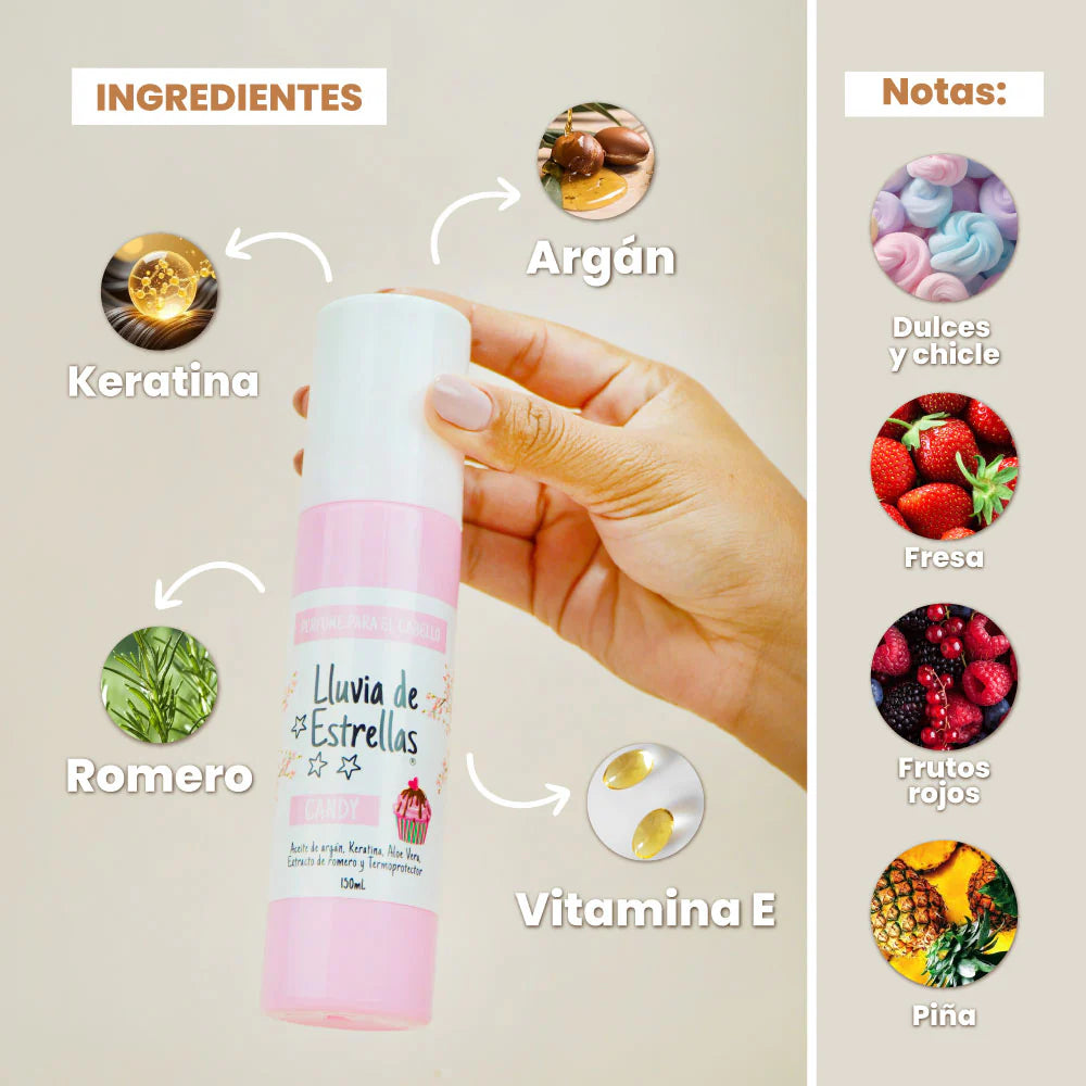 PERFUME PARA EL CABELLO CANDY LLUVIA DE ESTRELLAS