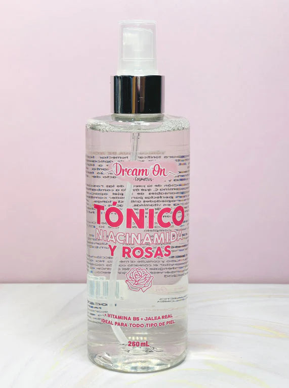 TÓNICO NIACINAMIDA Y ROSAS GRANDE 260 ML DREAM ON COSMETICS