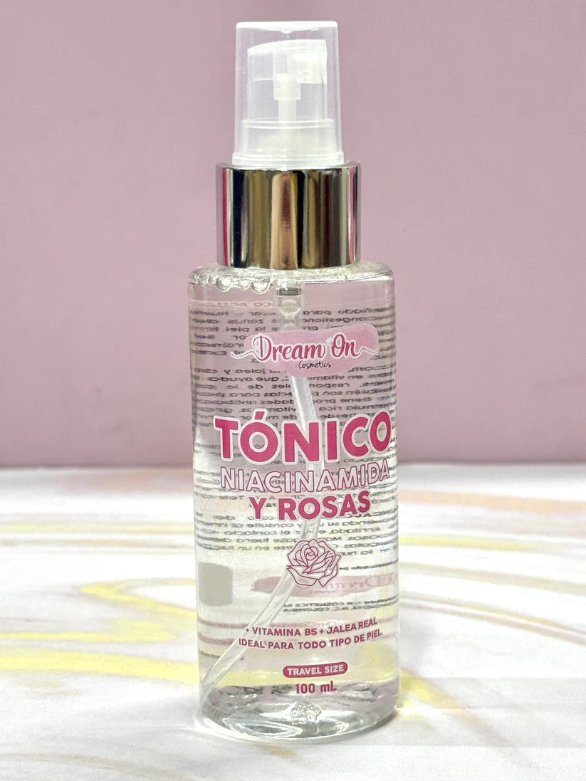 TÓNICO NIACINAMIDA Y ROSAS VIAJERO 100 ML DREAM ON COSMETICS